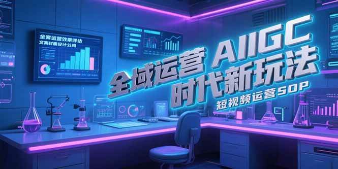 全域运营AIGC时代新玩法，文案封面设计公式，短视频运营SOP插图