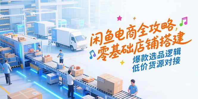 闲鱼电商全攻略，零基础店铺搭建，爆款选品逻辑，低价货源对接插图