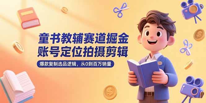 童书教辅赛道掘金，账号定位拍摄剪辑，爆款复制选品逻辑，从0到百万销量插图