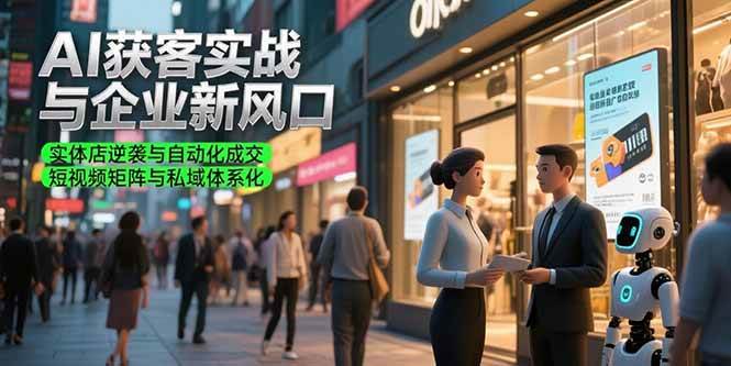 AI获客实战与企业新风口，实体店逆袭与自动化成交 短视频矩阵与私域体系化插图