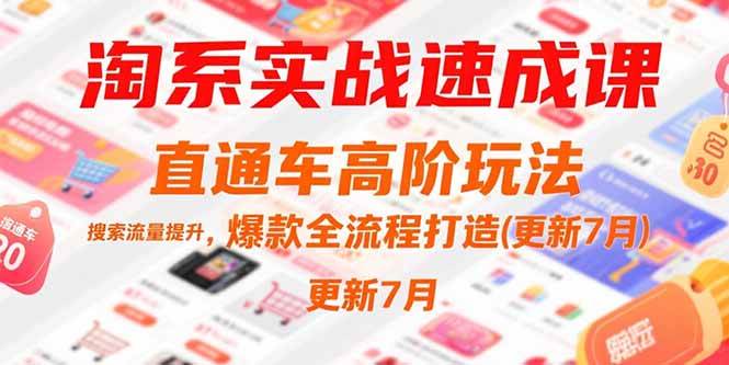 淘系实战速成课，直通车高阶玩法，搜索流量提升，爆款全流程打造(更新7月)插图