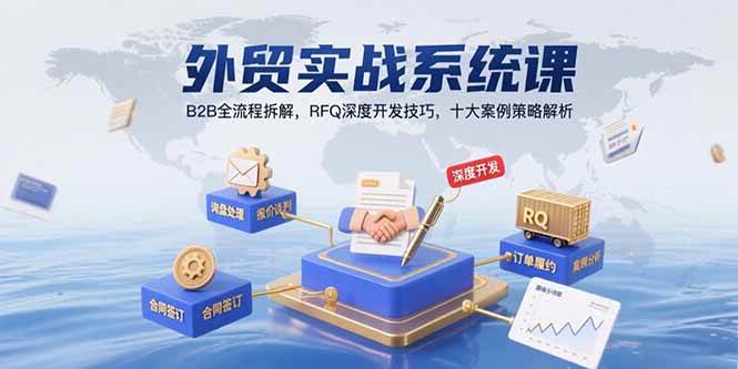 外贸实战系统课：B2B全流程拆解，RFQ深度开发技巧，十大案例策略解析插图