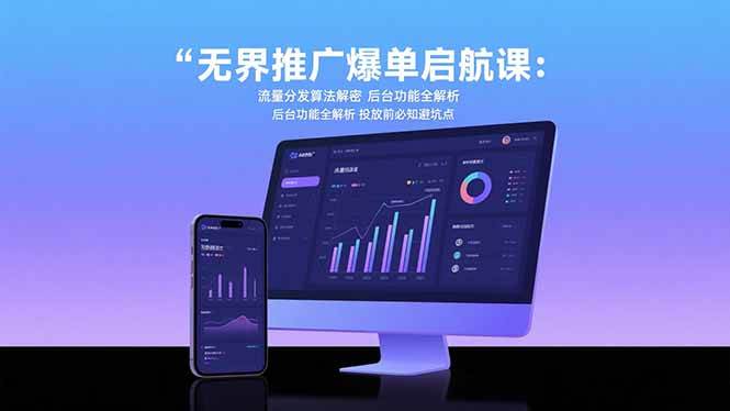 无界推广爆单启航课：流量分发算法解密 后台功能全解析 投放前必知避坑点插图