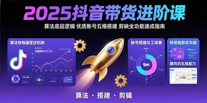 2025抖音带货进阶课：算法底层逻辑,优质账号五维搭建,剪映全功能速成指南插图