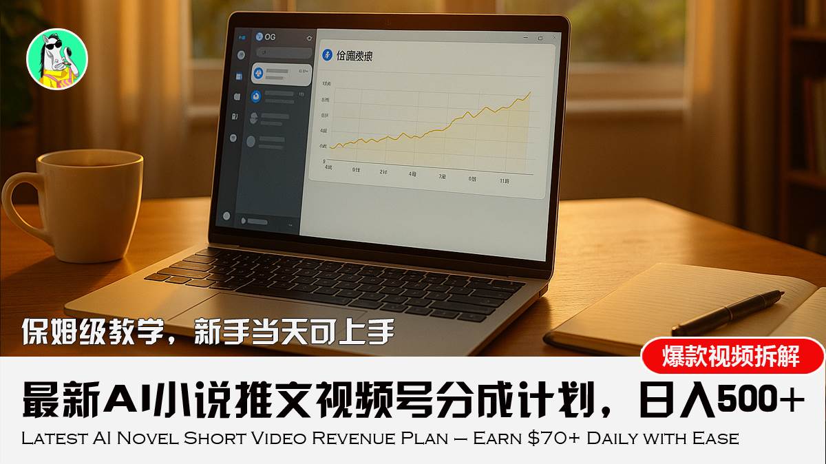 最新AI小说推文视频号分成计划，新手小白也能当天日入500+教程插图