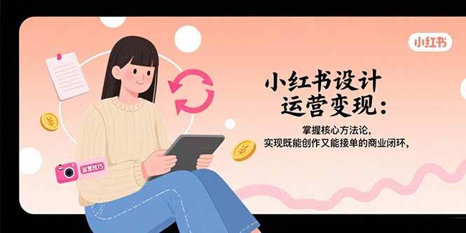 小红书设计运营变现：掌握核心方法论，实现既能创作又能接单的商业闭环插图
