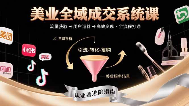 美业全域成交系统课程：帮助美业从业者打通从流量获取到高效变现全流程插图