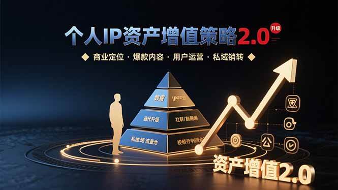 个人IP资产增值策略2.0 拆解商业定位/爆款内容/用户运营/私域销转四大模块插图