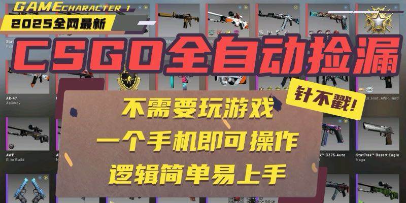 CSGO自动捡漏项目，最新玩法，不用挂机不用玩游戏，一个手机即可操作。…插图