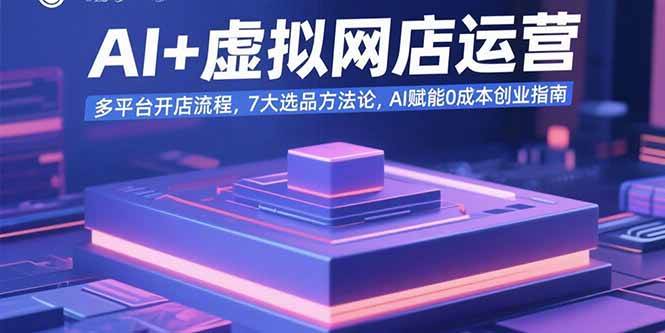 AI+虚拟网店运营：多平台开店流程，7大选品方法论，AI赋能0成本创业指南插图