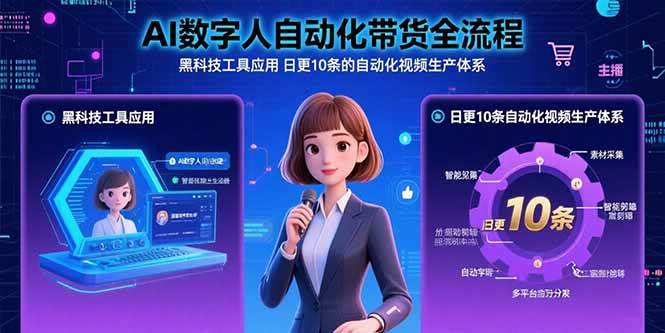 AI数字人自动化带货全流程：黑科技工具应用 日更10条的自动化视频生产体系插图