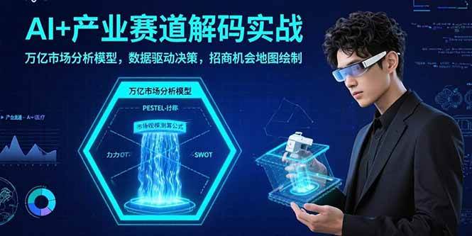 AI+产业赛道解码实战：万亿市场分析模型，数据驱动决策，招商机会地图绘制插图