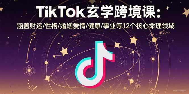 TikTok玄学跨境课：涵盖财运/性格/婚姻爱情/健康/事业等12个核心命理领域插图