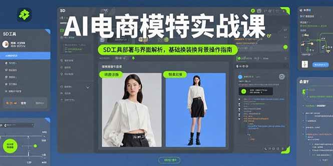 AI电商模特实战课，SD工具部署与界面解析，基础换装换背景操作指南插图