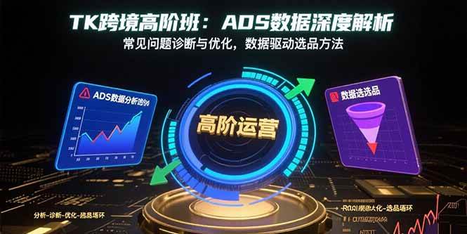 TK跨境高阶班：ADS数据深度解析，常见问题诊断与优化，数据驱动选品方法插图