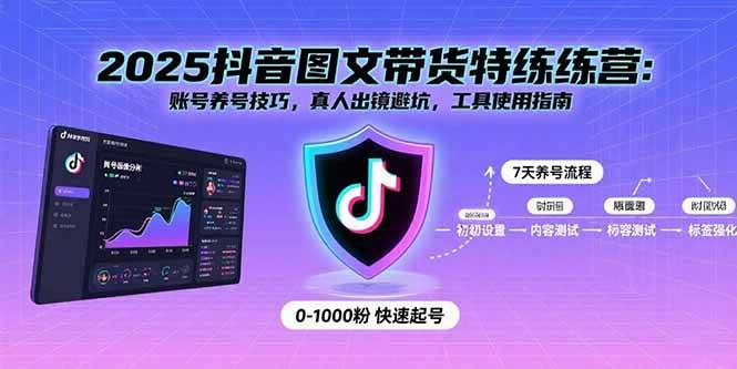 2025抖音图文带货特练营：账号养号技巧，真人出镜避坑，工具使用指南插图