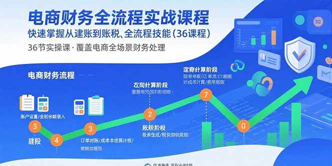 电商财务全流程实战课程：快速掌握从建账到报税的全流程技能（36节课）插图