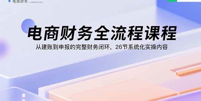 电商财务全流程课程：从建账到申报的完整财务闭环，26节系统化实操内容插图