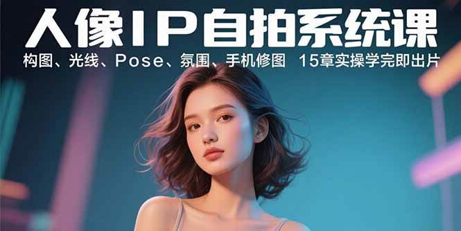 人像IP自拍系统课：构图、光线、Pose、氛围、手机修图 15章实操学完即出片插图