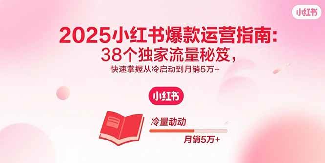 2025小红书爆款运营指南：38个独家流量秘笈，快速掌握从冷启动到月销5万+插图