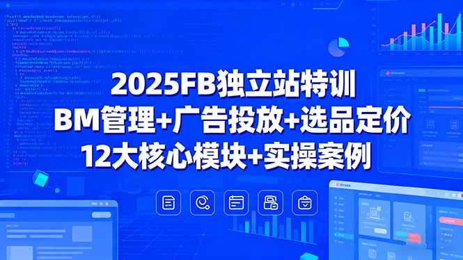 2025FB独立站特训，BM管理+广告投放+选品定价，12大核心模块+实操案例插图