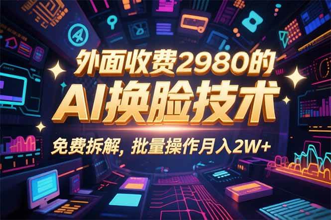 0粉丝0基础，用AI换脸改头换面，3分钟一条原创视频，收益稳稳插图