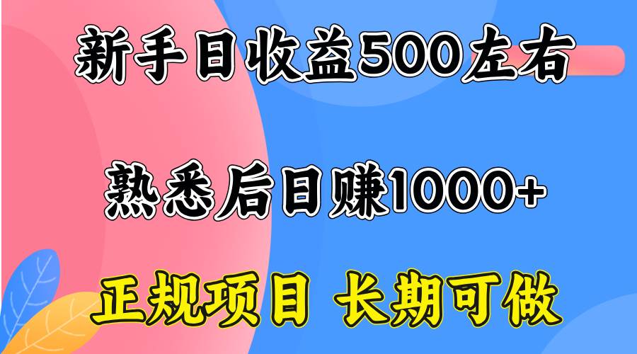 一台电脑，前期日收益300-500，熟练后日入1000左右插图