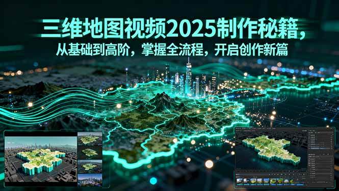 三维地图视频2025制作秘籍，从基础到高阶，掌握全流程，开启创作新篇插图