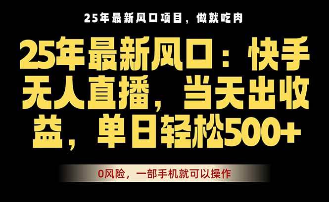 25年最新无人直播玩法，当天秒出单，一部手机就可操作插图