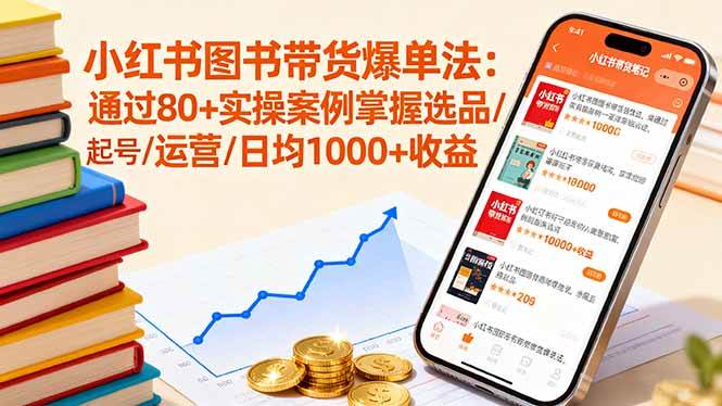 小红书图书带货爆单法：通过80+实操案例掌握选品/起号/运营/日均1000+收益插图