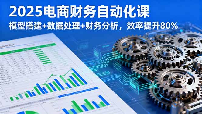 2025电商财务自动化课，模型搭建+数据处理+财务分析，效率提升80%插图