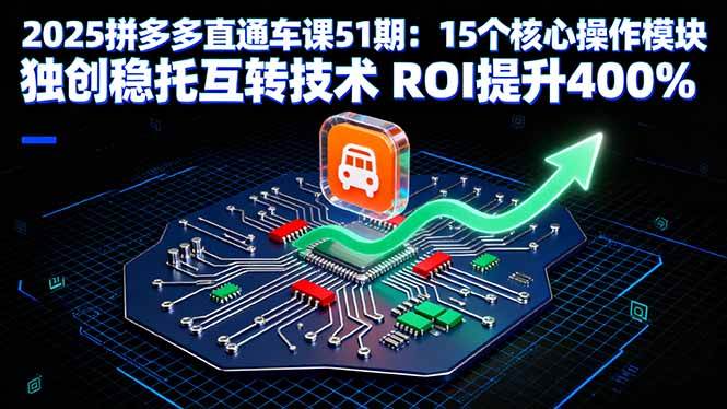 2025拼多多直通车课51期：15个核心操作模块 独创稳托互转技术 ROI提升400%插图