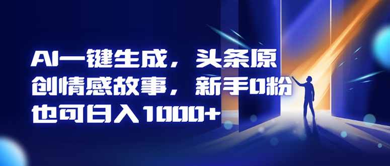 AI一键生成,头条原创情感故事,新手0粉也可日入1000+插图 AI一键生成,头条原创情感故事,新手0粉也可日入1000+