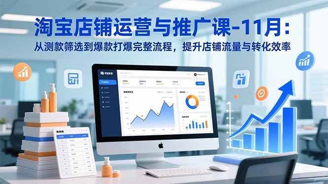 淘宝店铺运营与推广课-11月:从测款筛选到爆款打爆完整流程,提升店铺流量与转化效率插图 淘宝店铺运营与推广课-11月:从测款筛选到爆款打爆完整流程,提升店铺流量与转化效率