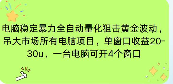 电脑EA策略挂机项目单窗口收益20-30u,单电脑可挂5-10个窗口收益稳健4位数