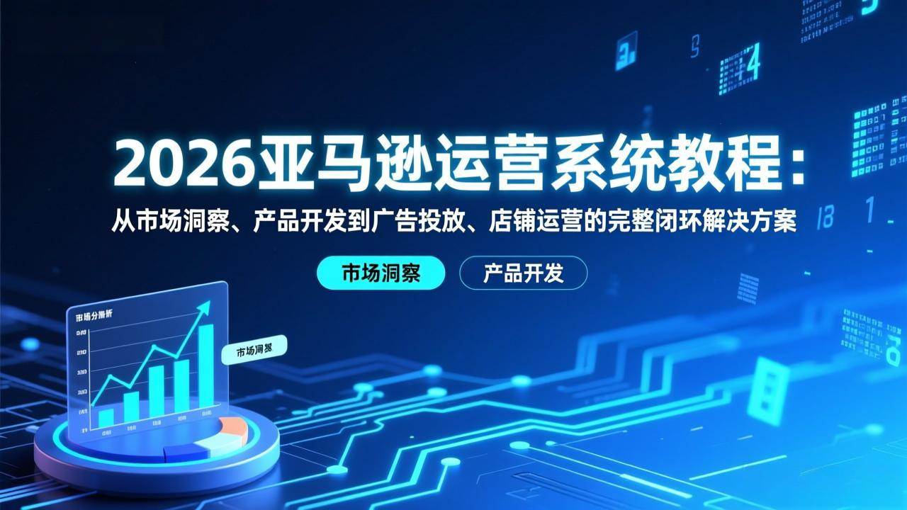 2026亚马逊运营系统教程:从市场洞察、产品开发到广告投放、店铺运营的完整闭环解决方案插图 2026亚马逊运营系统教程:从市场洞察、产品开发到广告投放、店铺运营的完整闭环解决方案