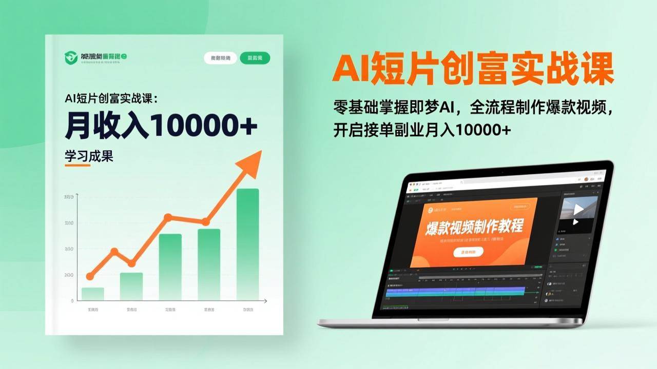 AI短片创富实战课:零基础掌握即梦AI,全流程制作爆款视频,开启接单副业月入10000+(更新)插图 AI短片创富实战课:零基础掌握即梦AI,全流程制作爆款视频,开启接单副业月入10000+(更新)