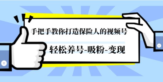 手把手教你打造保险人的视频号,轻松养号-吸粉-变现【视频课程-无水印】