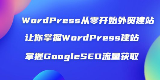 WordPress从零开始外贸建站:让你掌握WordPress建站 掌握GoogleSEO流量获取