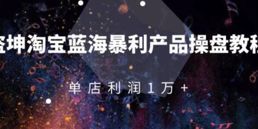 淘宝蓝海暴利产品操盘教程：从零到单店利润10000+详细实操（付费文章）