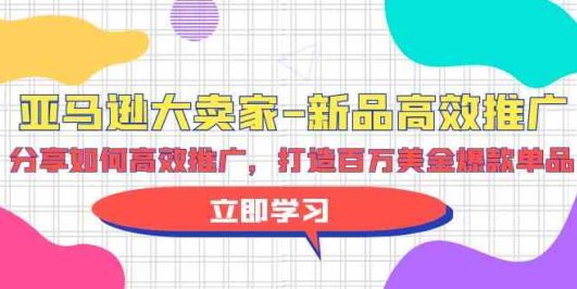 亚马逊 大卖家-新品高效推广,分享如何高效推广,打造百万美金爆款单品