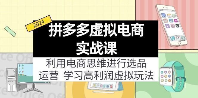 拼多多虚拟电商实战课:虚拟资源选品+运营,高利润虚拟玩法(更新14节)