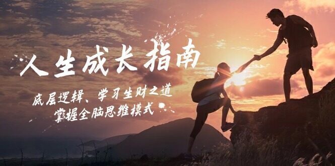人生成长指南:底层逻辑、学习生财之道,掌握全脑思维模式