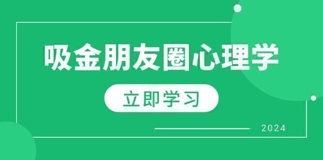 朋友圈吸金心理学:揭秘心理学原理,增加业绩,打造个人IP与行业权威