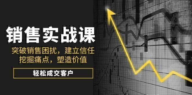 销售实战课,突破销售困扰,建立信任,挖掘痛点,塑造价值,轻松成交客户