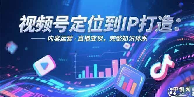 视频号定位到IP打造：账号搭建-内容运营-直播变现，完整知识体系