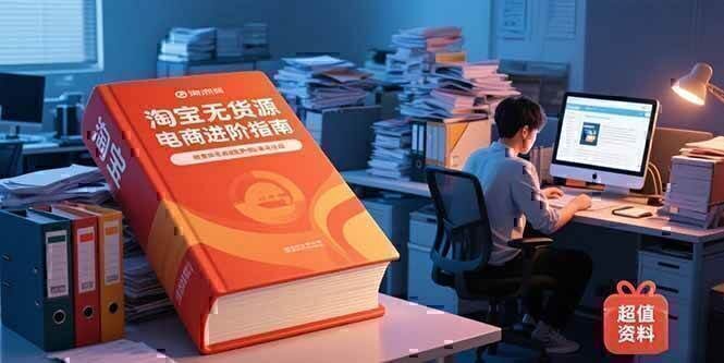 淘宝无货源电商进阶指南,包含新人课、进阶课,配套资料,蓝海选品等
