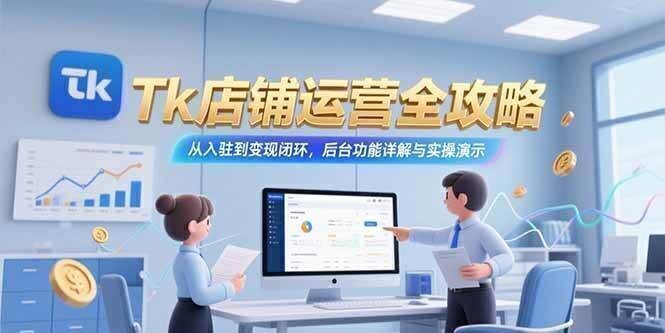 Tk店铺运营全攻略,从入驻到变现闭环,后台功能详解与实操演示
