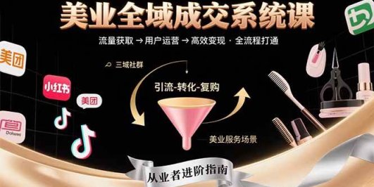 美业全域成交系统课程：帮助美业从业者打通从流量获取到高效变现全流程