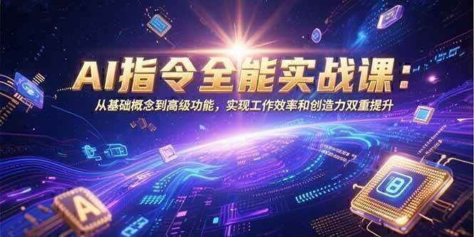 AI指令全能实战课：从基础概念到高级功能，实现工作效率和创造力双重提升